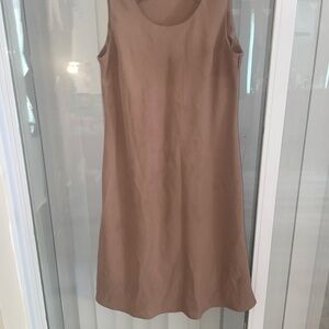 Elegant Tan Sleeveless Dress